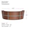 Linea Italia Curved Reception Desk with Counter, 3 Units, 143 inW x 71 inD, Cherry ZUC297 - alternate 5
